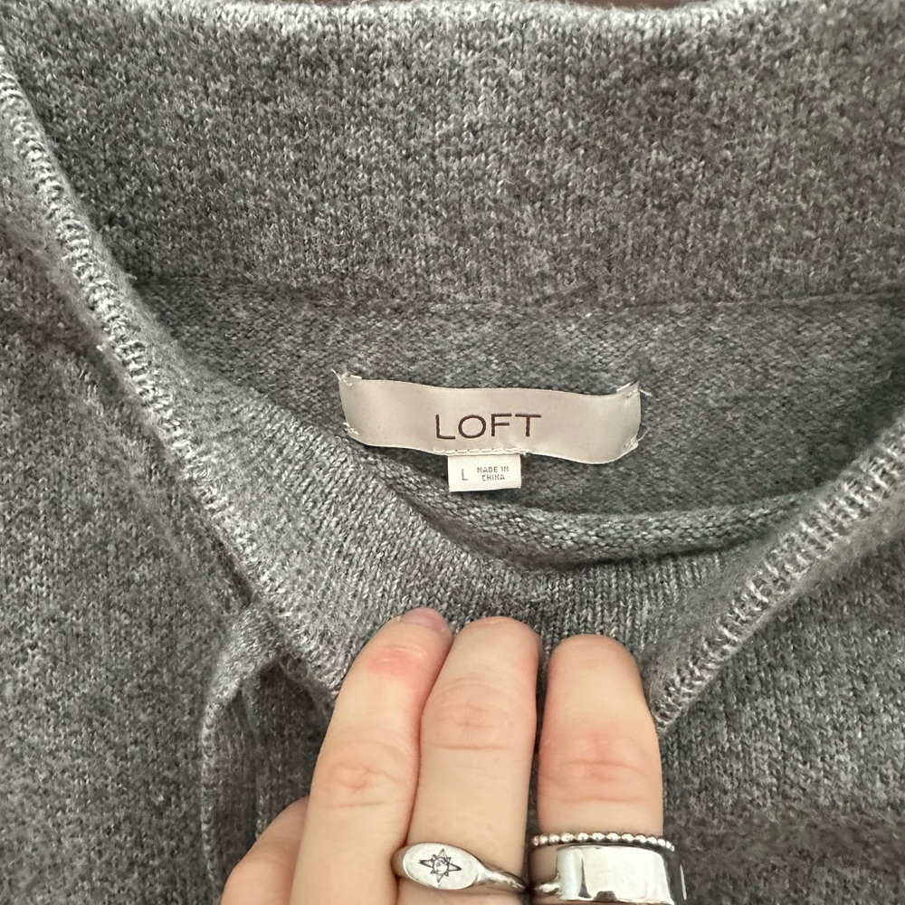Gray Knit Skirt LOFT - Picture 2 of 4